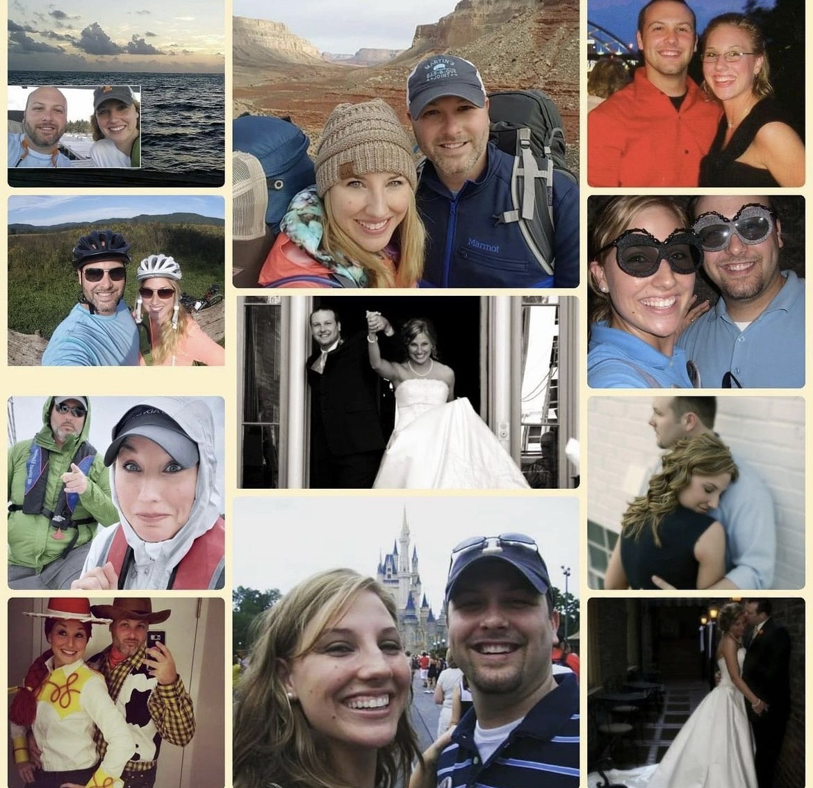 collage photo of Randall and Heather